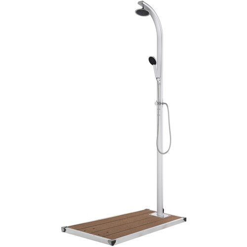 VidaXL Vrtni tu&amp;scaron; sa smeđom bazom 220 cm aluminijski Slike