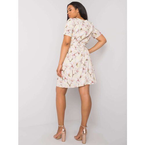 Fashion Hunters Yellow patterned plus size dress Celene Cene