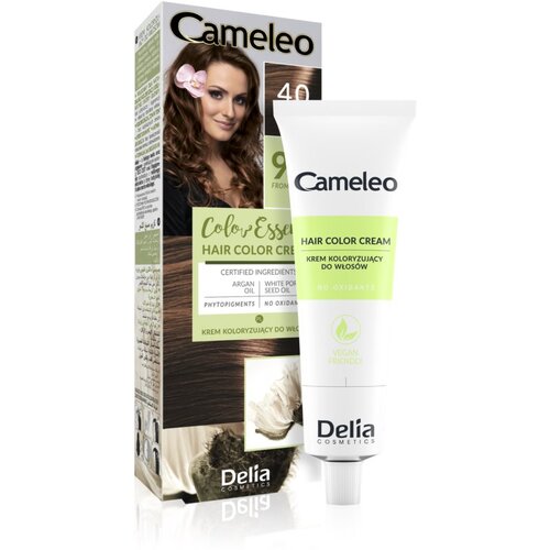 Delia Cosmetics Cameleo Color Essence barva za lase v tubici odtenek 4.0 Brown 75 g Slike