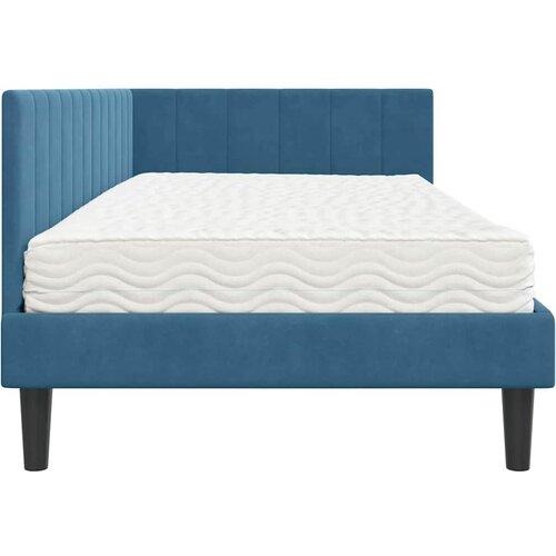  Kutni krevetni okvir s madracem 2 kom. Plava 100 x 200 cm Slike