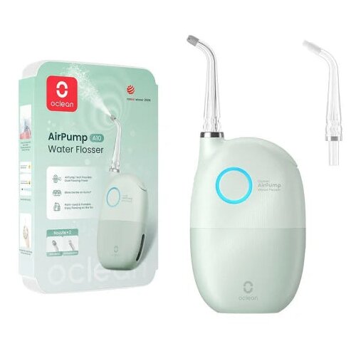 Oclean Oralni irigator A10 zeleni, voda + zrak Slike