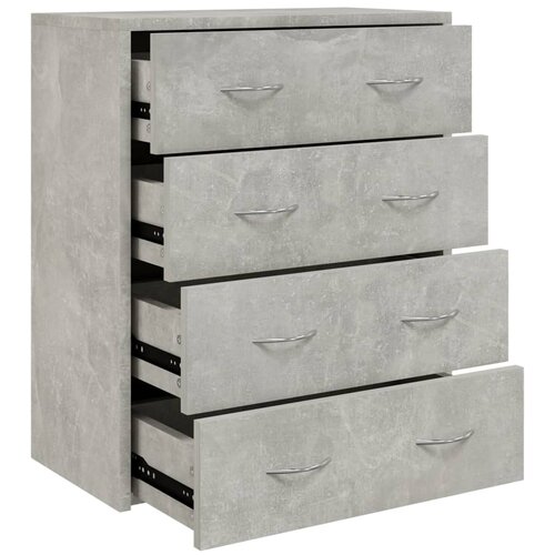 VidaXL Komoda s 4 predali 60x30,5x71 cm betonsko siva, (20654709) Slike