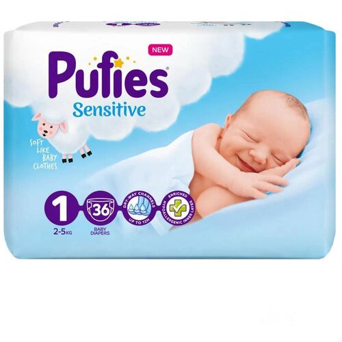 Pufies pelene Sensitive 1 newborn, 36kom Cene
