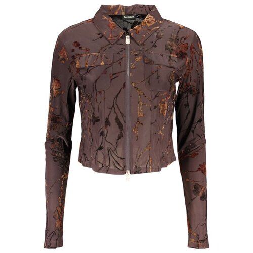 Desigual Bucarest ženski pulover s patentnim zatvaračem smeđi Slike