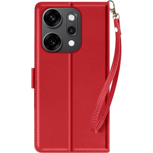 AVIZAR Denarnica etui za Oppo Reno 14 / 14F / 14 FS z zapestnim trakom, Rdeča, (5000189420) Cene