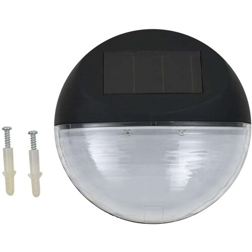 VidaXL Vrtne solarne zidne svjetiljke LED 12 kom okrugle crne Slike