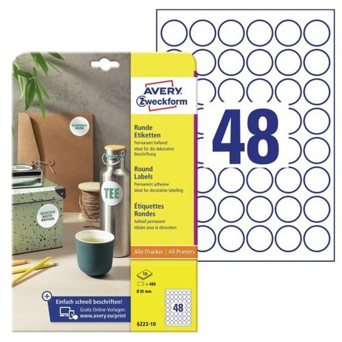Avery Zweckform Okrogle etikete &amp;Oslash; 30 mm, okrogla Slike