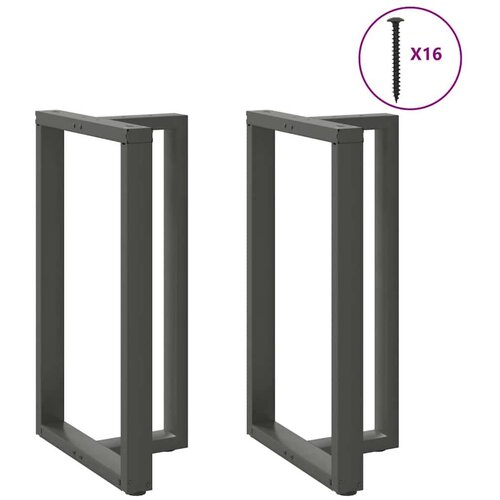VidaXL Noge barski stol T-oblika 2kom antracit 60x35x(100-101)cm čelik Slike