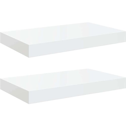  Plutajuće zidne police 2 kom sjajne bijele 40 x 23 x 3,8 cm MDF Slike