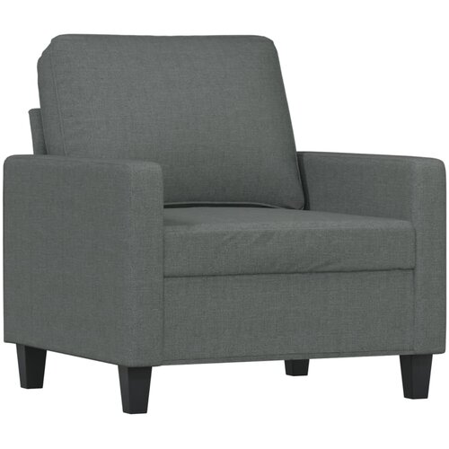  3-dijelni set sofa s jastucima tamnosivi od tkanine Slike