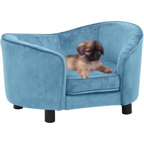 SOFA za pse tirkizna 69 x 49 x 40 cm pli&amp;scaron;ana Slike