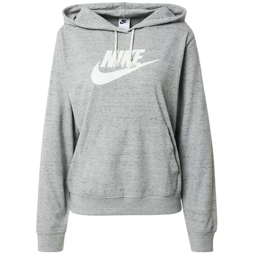 Nike Sportswear Majica pegasto siva / bela