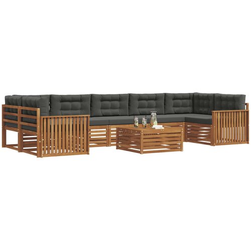  Set vanjskih sofa 8 kom. Prirodna i antracit Slike