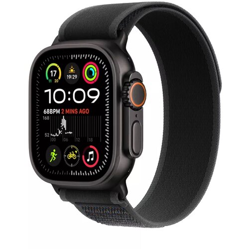 Apple Watch Ultra 2 GPS + Cellular 49mm Black Titanium Case with Black Trail Loop - S/M Slike