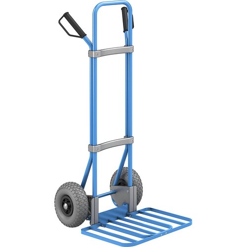 eurokraft pro voziček za prevoz vreč, modre barve, nakladalna površina za pakete šxg 430 x 450 mm, modre barve, pu-kolesa Cene