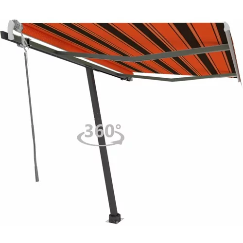  Samostojeća tenda na ručno uvlačenje 350x250cm narančasto-smeđa