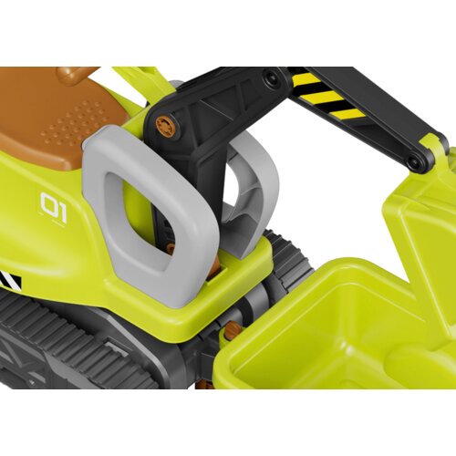 Lean Toys Poganjalec bager s prikolico Luči Zvok dim zelena Slike