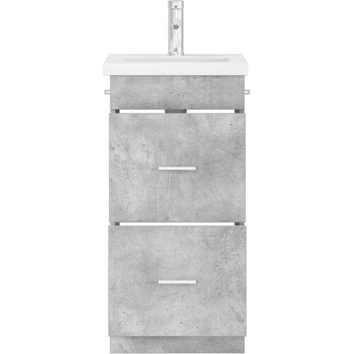  Kupaonski umivaonik s sudoperom Betonska siva 42 x 40 x 84,5 cm Slike