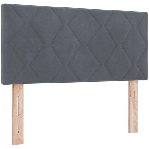 VidaXL LED vzglavje z LED lučmi Geometrični Temno siva 100 cm Žamet, (5000044049) Slike