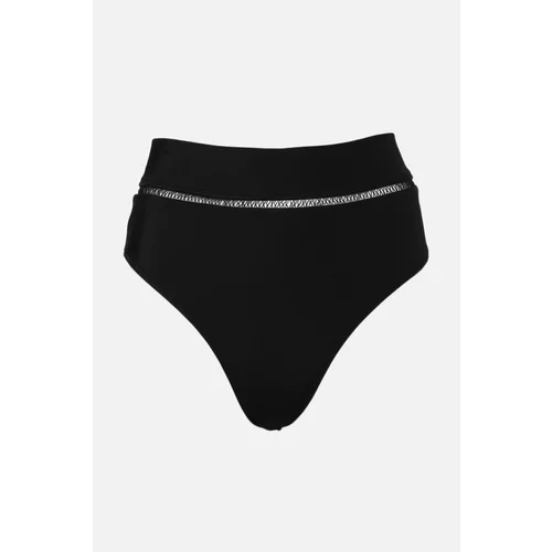 Trendyol Black Stripe Accessory Detail Bikini Bottoms