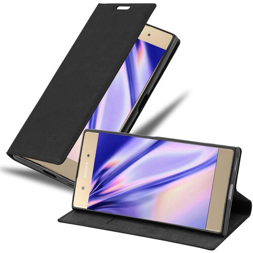 Cadorabo Ohi&scaron;je, združljivo z Sony Xperia XA1 PLUS v nočna črna - Za&scaron;čitni ovitek z magnetnim zapiranjem, stoječo funkcijo in režo za kartice, (20558386) Cene