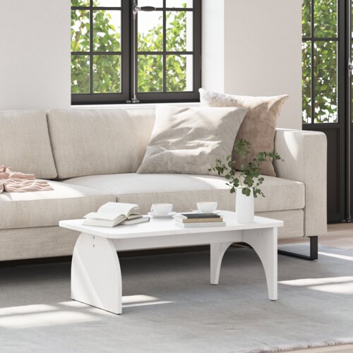 vidaXL Klubska miza Bela 80 x 50 x 31 cm Masivno borovo les Cene