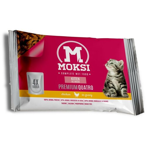 Moksi preliv za mačiće - Piletina u sosu - 4x100g - 13 pakovanja Cene