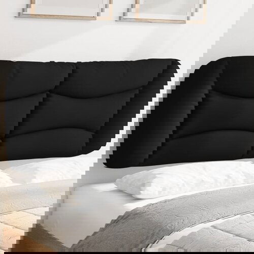 VidaXL Jastuk za uzglavlje crni 140 cm od tkanine Slike
