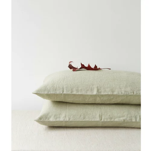 Linen Tales svjetlozelena lanena jastučnica, 70 x 90 cm