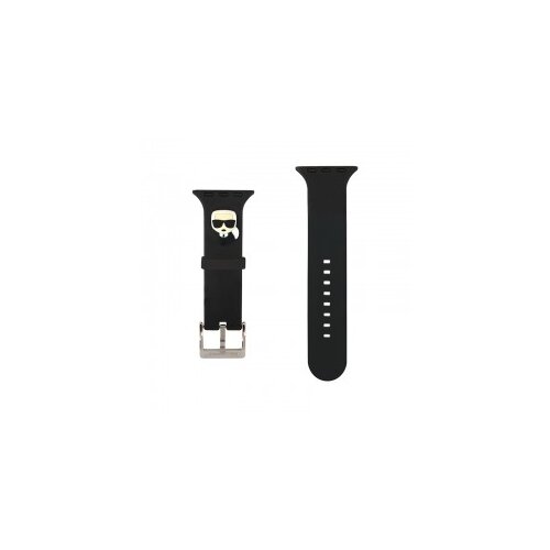 Karl Lagerfeld Silikonski pašček za uro KLAWLSLKK za Apple Watch 42 / 44 mm / 45 - Karls Head črn Cene