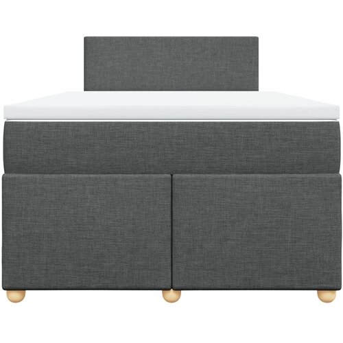  Krevet box spring s madracem tamnosivi 120 x 190 cm tkanina Slike