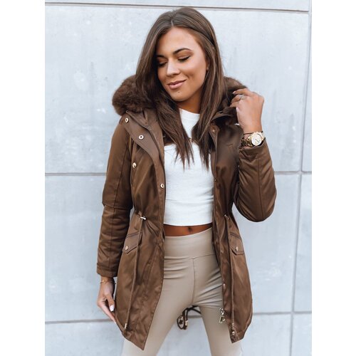 DStreet Kurtka zimowa damska parka GODDESS kawowa Slike