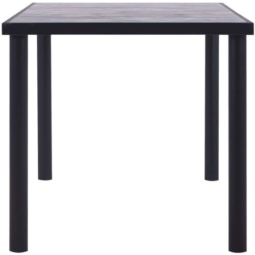  Blagovaonski stol crni i siva boja betona 160 x 80 x 75 MDF Slike
