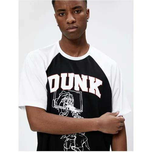 Koton Sports Oversize T-Shirt Basketball Printed Crew Neck Half Sleeve