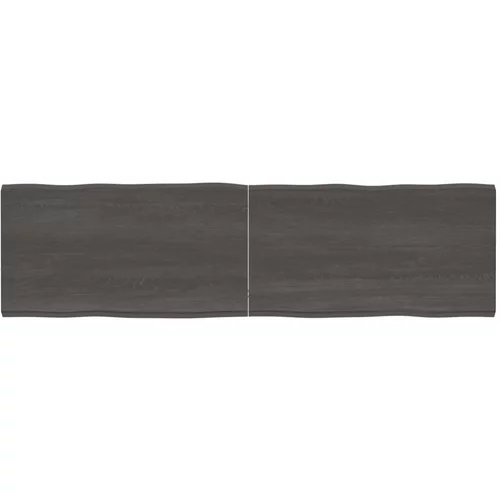 Stolna Mizna plošča temno siva 180x50x4 cm obdelana trdna hrastovina, (20979797)