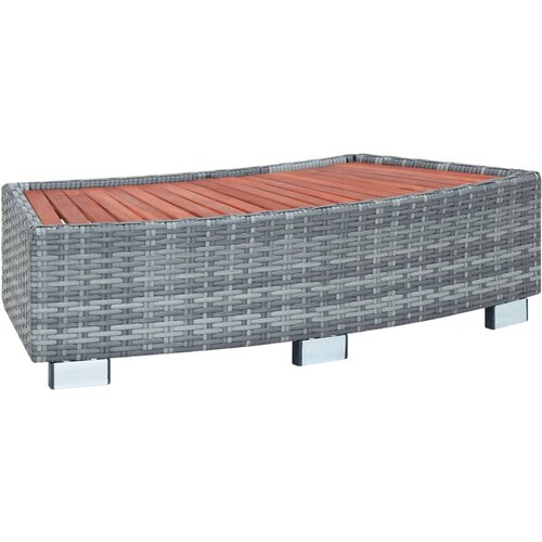 vidaXL Stepenica za vruću kupku od poliratana siva 92 x 45 x 25 cm Cijene