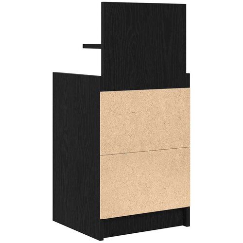  Noćni ormarić s 2 ladice crni 38x34x80 cm Slike