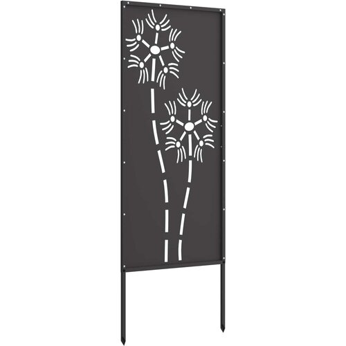  Privatnost u vrtu Crna 50 x 140 cm Hladno valjana čelična Slike
