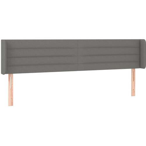  LED uzglavlje tamnosivo 203x16x78/88 cm od tkanine Slike