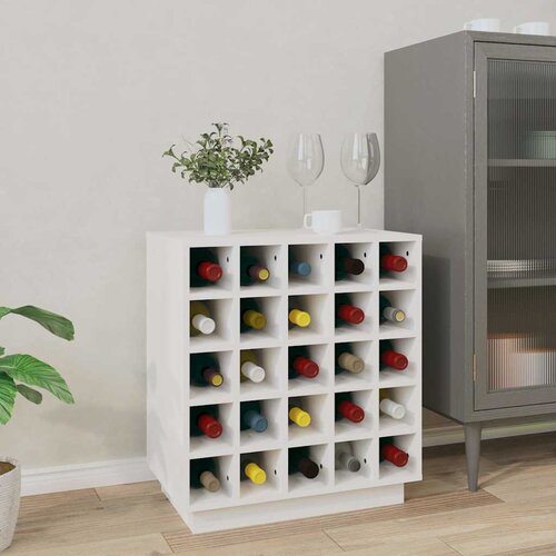 Ormarić za vino bijeli 55,5 x 34 x 61 cm od masivne borovine Cijene