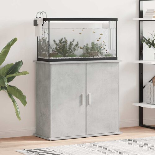  Stalak za akvarij Betonsko-sivi 81x36x73 cm Konstruirano drvo Cijene