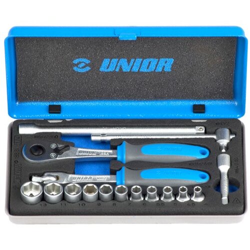 Unior ključevi nasadni, prihvat 1/4" , u metalnoj kutiji 188 bi dimenzije 4-13/16 Cene