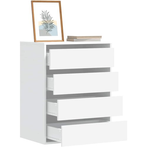  Kutna komoda s ladicama bijela 60x41x76cm od konstruiranog drva Cijene