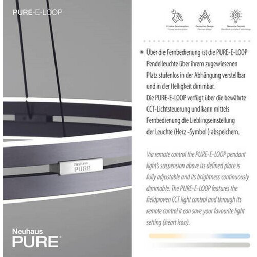 XXXL viseča led-svetilka pure-loop /2400 lm/2700-5000 K/230 v/ Slike