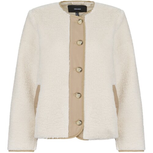 Vero Moda Jakne VMFRANCESCA TEDDY Bež Slike