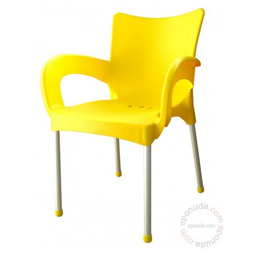 Mega Plast baštenska stolica Smart, Yellow Slike