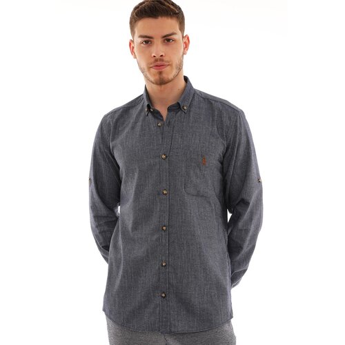 Dewberry G723 MEN&amp;#039;S SHIRT-NAVY BLUE Slike