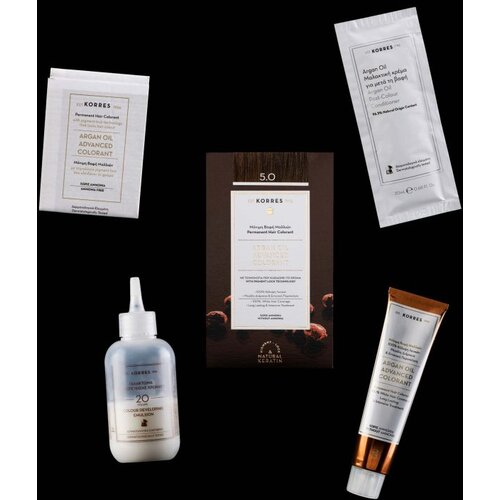 Korres Argan Oil permanentna barva za lase z arganovim oljem odtenek 4.77 Dark Choco 50 ml Slike