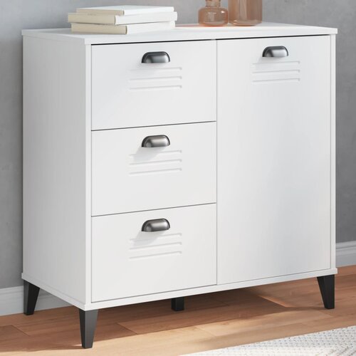 vidaXL Komoda VIKEN bela 80x40x80 cm trdna borovina Cene