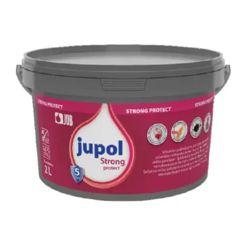 Jub Visoko pralna barva za močno obremenjene površine Jupol Strong Protect (2 l, bela)